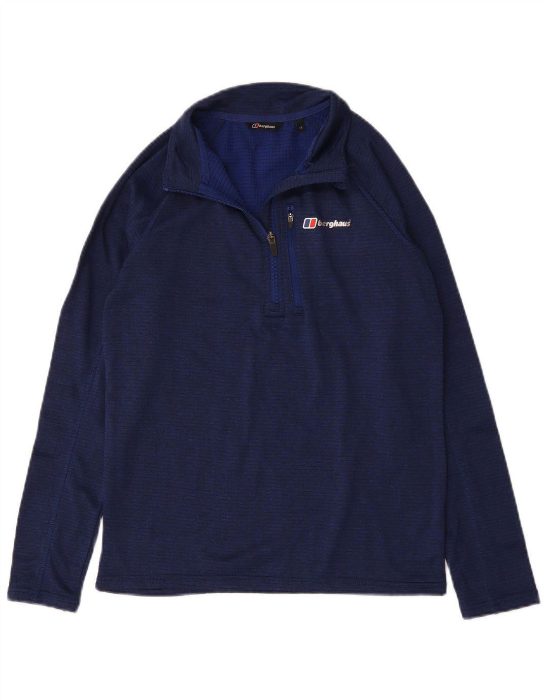 Trening Berghaus pentru băieți, cu fermoar, cu gât, pulover, 12-13 ani, bleumarin