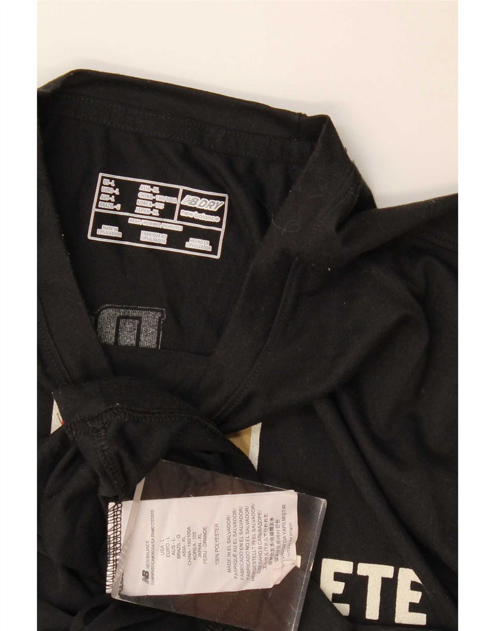 Tricou grafic pentru bărbați New Balance Top mare poliester negru