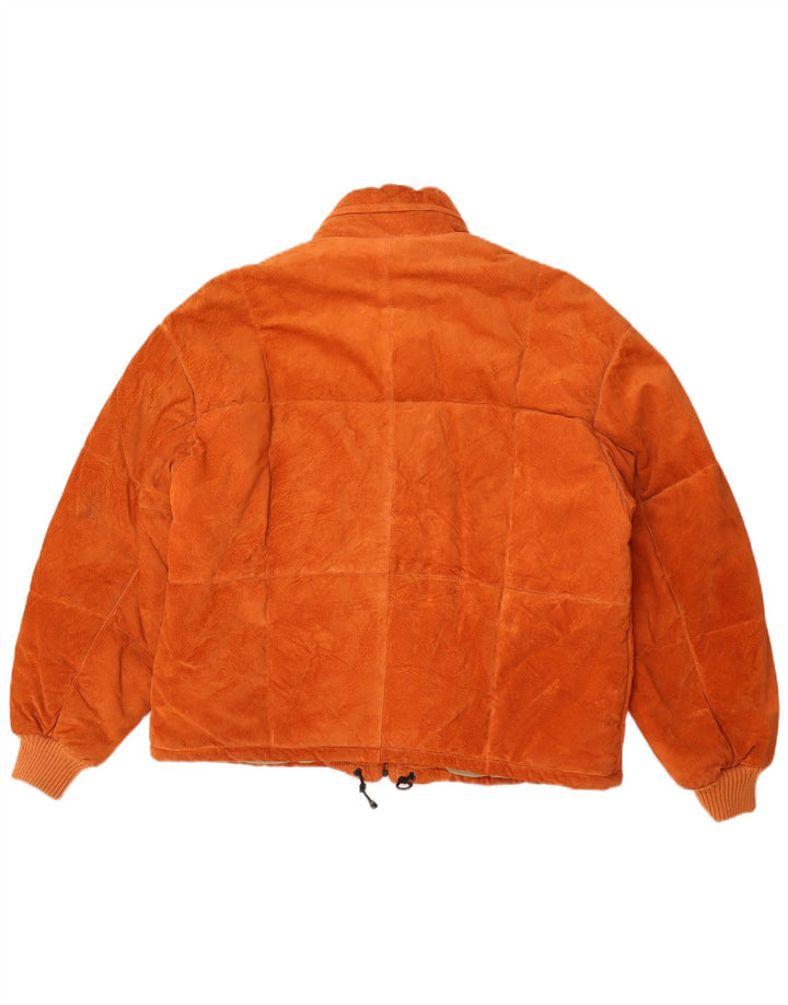 Jachetă de piele de căprioară cu glugă Fox pentru femei UK 18 XL portocaliu