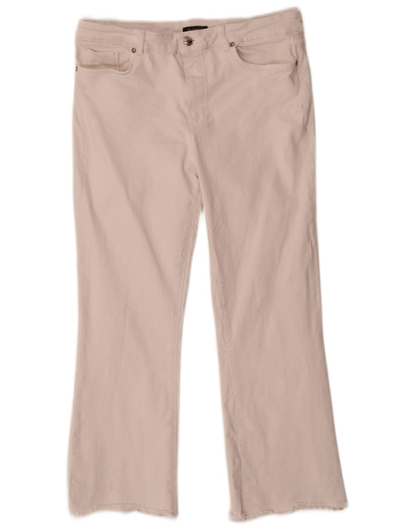 Massimo Dutti Blugi tăiați pentru femei cu talie înaltă EU 40 Medium W30 L25 Alb