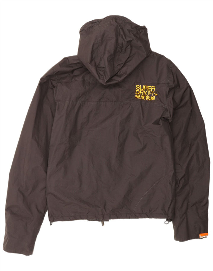 SUPERDRY jachetă de vânt cu glugă supradimensionată pentru femei UK 10 mic maro