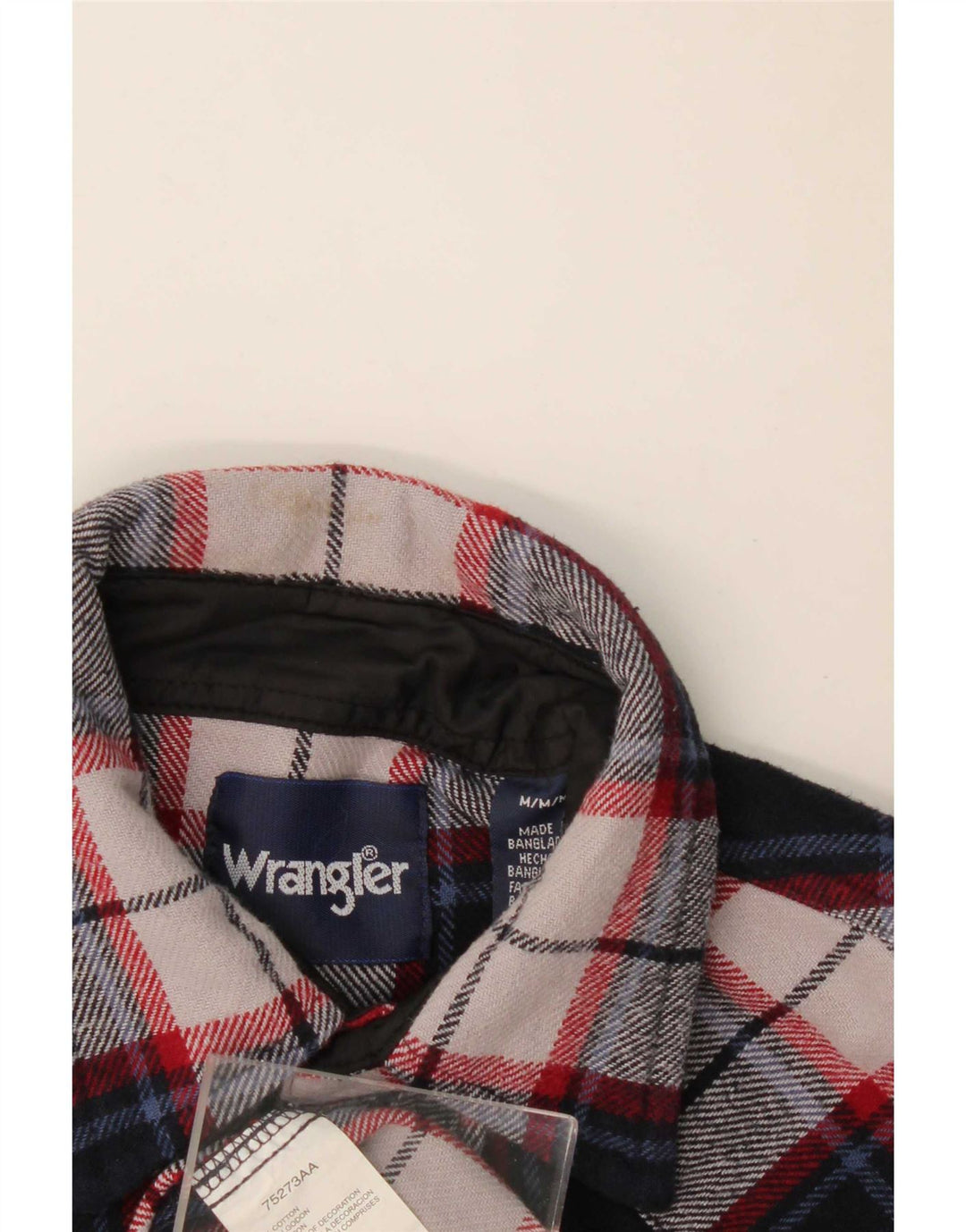 Cămașă de flanel pentru bărbați Wrangler, bumbac cu carouri, albastru bleumarin mediu