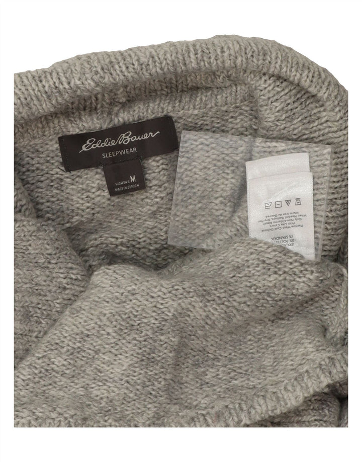 EDDIE BAUER Womens Oversized Roll Neck Jumper Sweater UK 14 Medium Grey Vintage Eddie Bauer and Second-Hand Eddie Bauer from Messina Hembry 