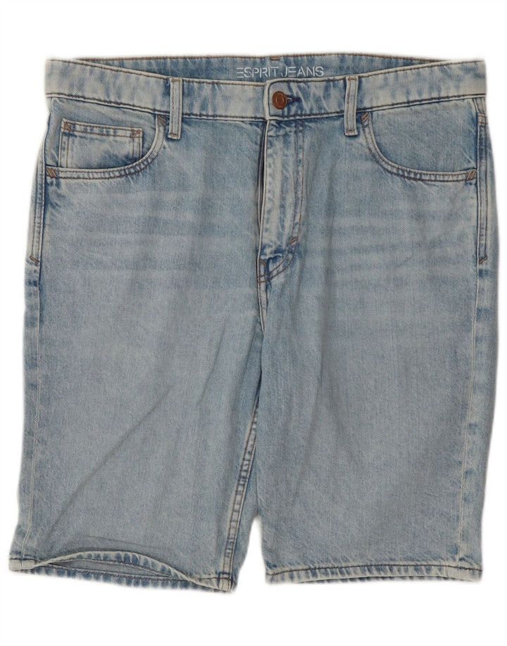 Pantaloni scurți din denim pentru bărbați Esprit W33, bumbac albastru mediu