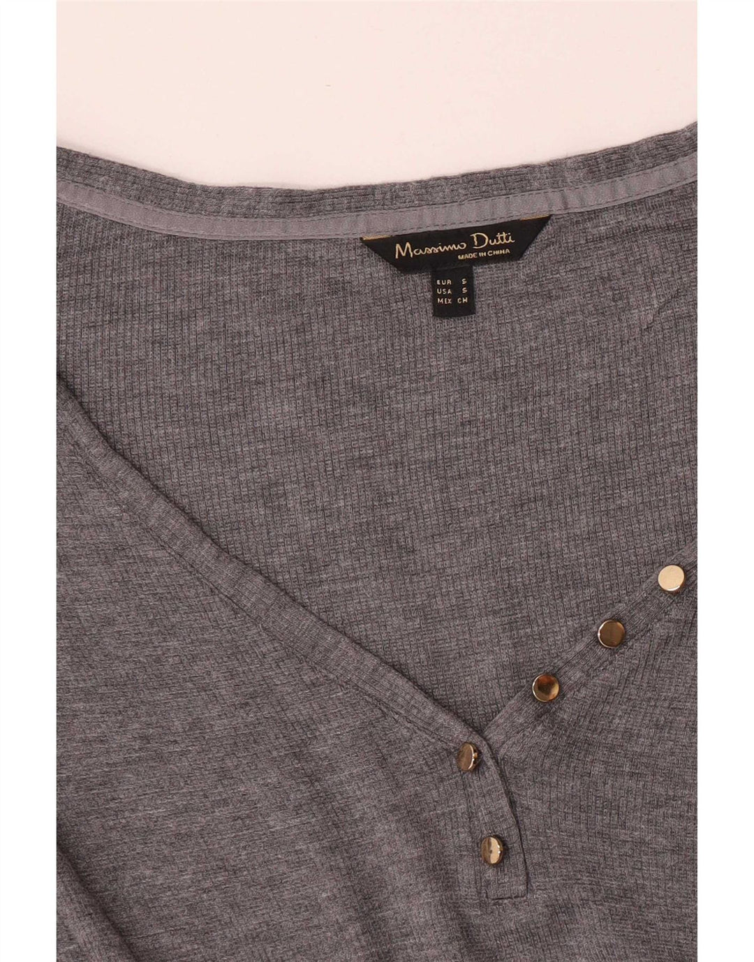 Top pentru femei Massimo Dutti cu mânecă lungă UK 10 Small Gri
