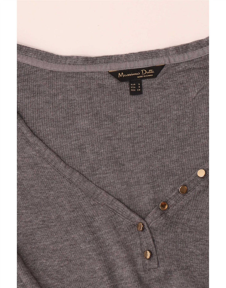 Top pentru femei Massimo Dutti cu mânecă lungă UK 10 Small Gri