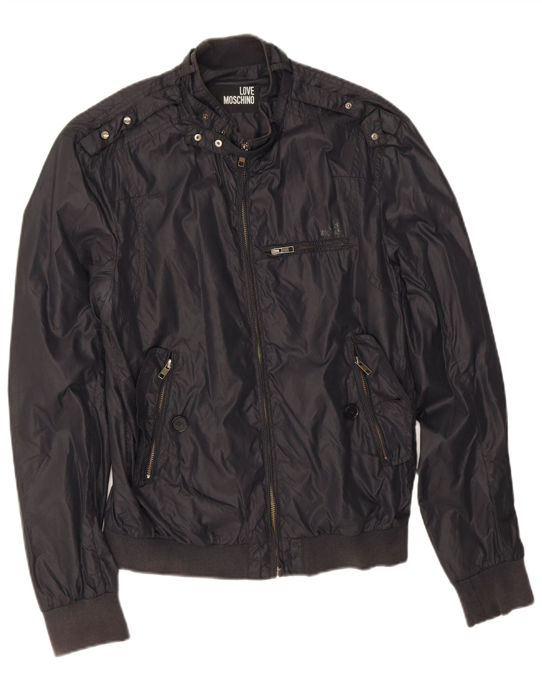Moschino Bomber Jacket pentru bărbați UK 38 Medium Black Poliamidă