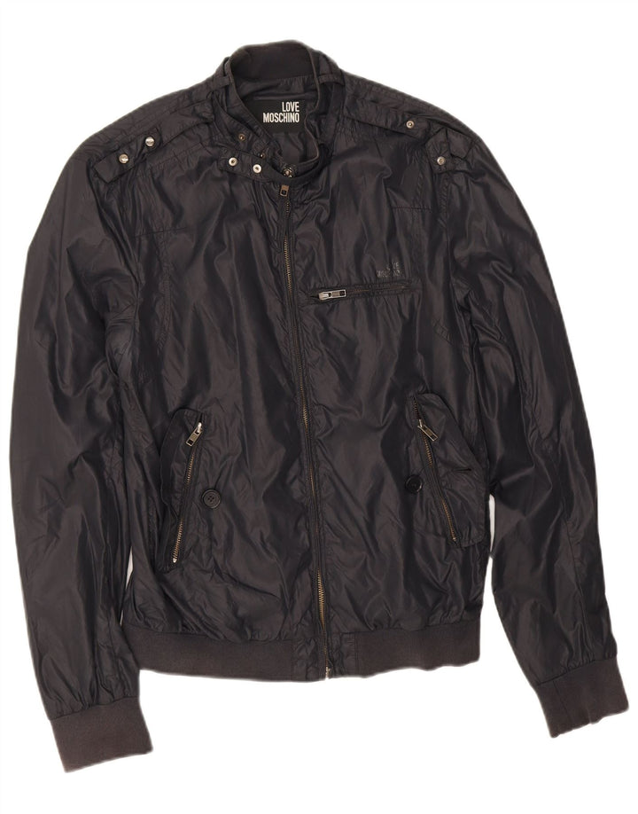 Moschino Bomber Jacket pentru bărbați UK 38 Medium Black Poliamidă