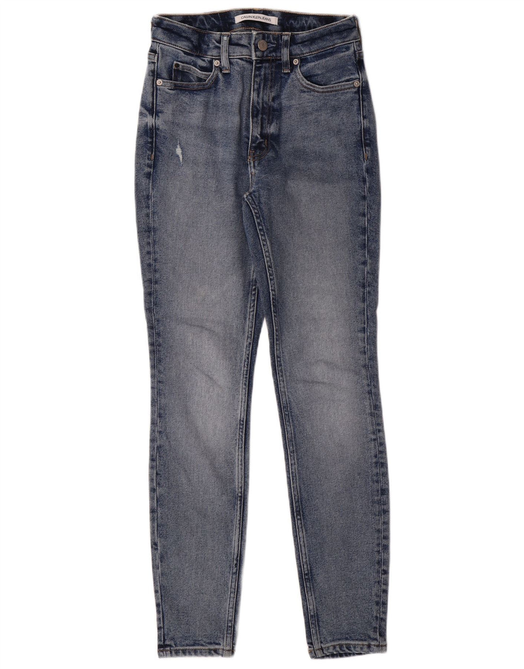 Blugi skinny pentru femei Calvin Klein W26 L30 Blue Cotton Classic