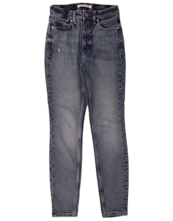 Blugi skinny pentru femei Calvin Klein W26 L30 Blue Cotton Classic