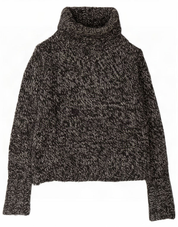 Gap Pulover supradimensionat cu gât rulat pentru femei UK 10 Small Black Flecked