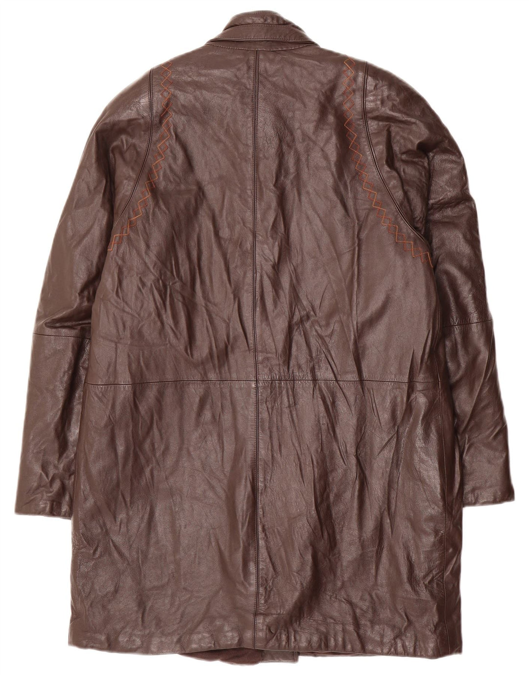 Palton de piele pentru femei VINTAGE UK 14 maro mediu