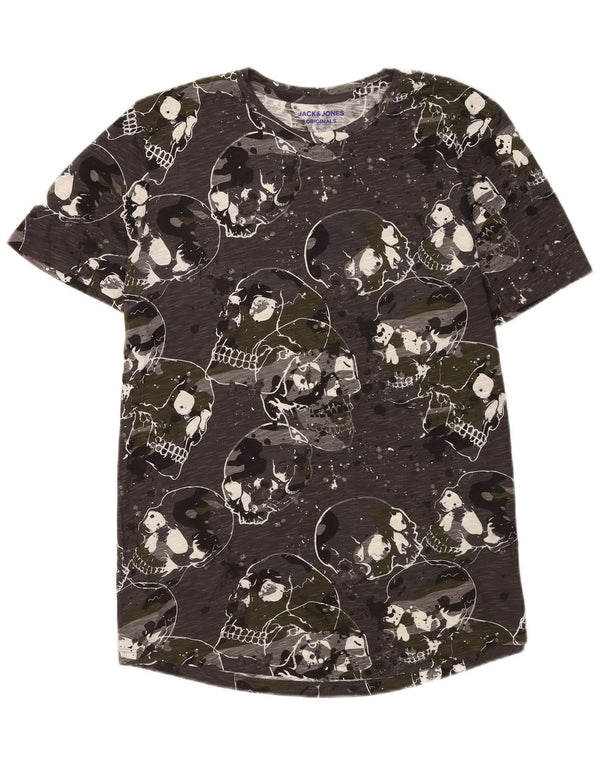 Tricou grafic Jack & Jones Slim Fit pentru bărbați Top XL, gri gotic