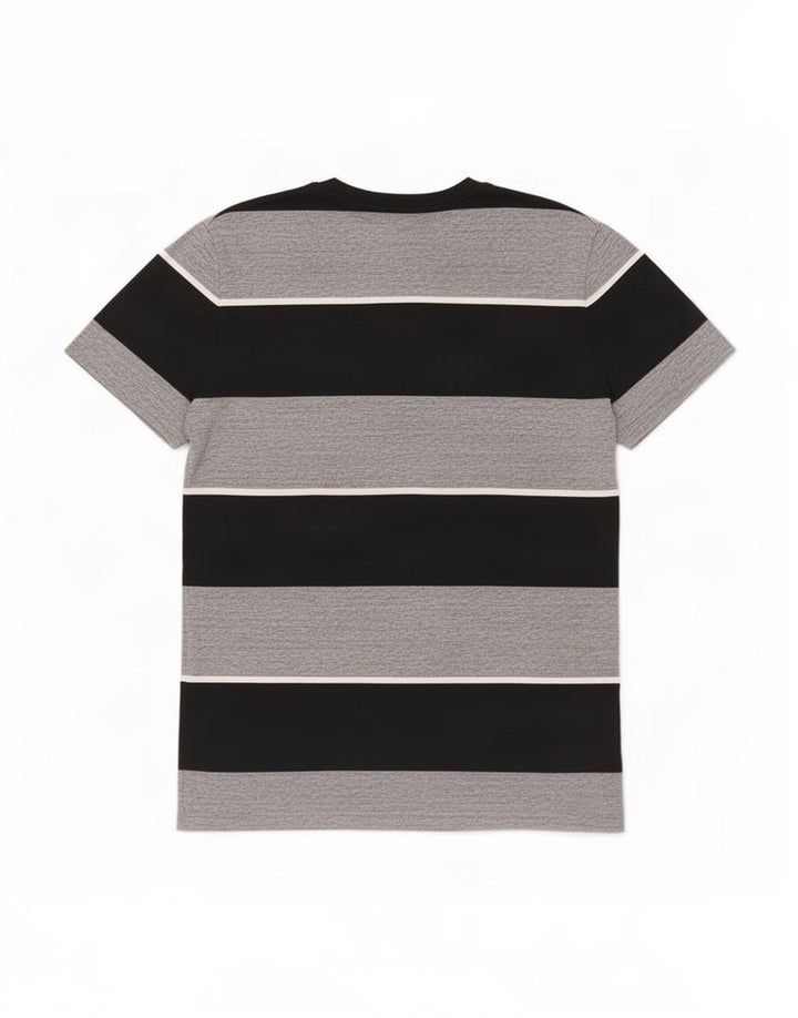 Tricou Superdry pentru bărbați, bumbac cu dungi gri mediu