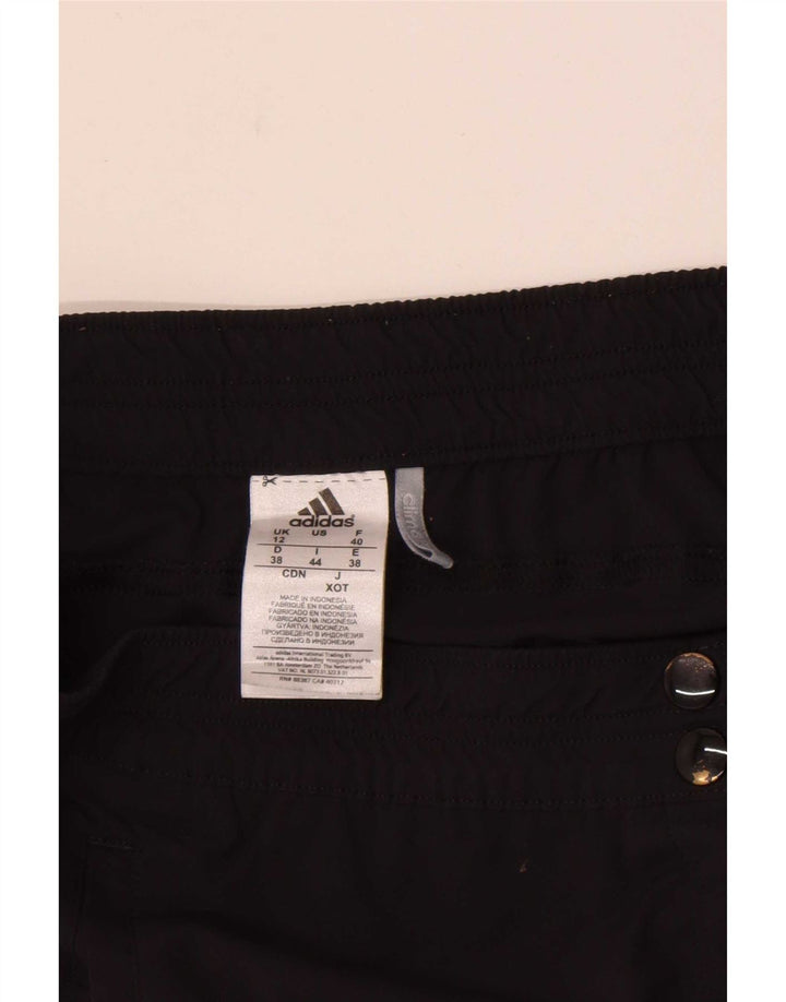Pantaloni scurți sport Climalite Adidas pentru femei UK 12 Medium Black Nylon