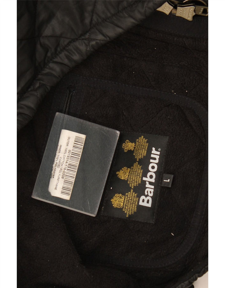 Jachetă matlasată pentru bărbați Barbour UK 40, mare, negru, bumbac