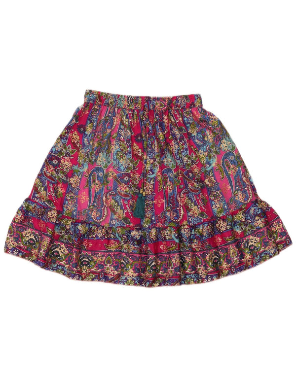 Fusta evazată pentru femei VINTAGE W22 2XS Paisley multicoloră