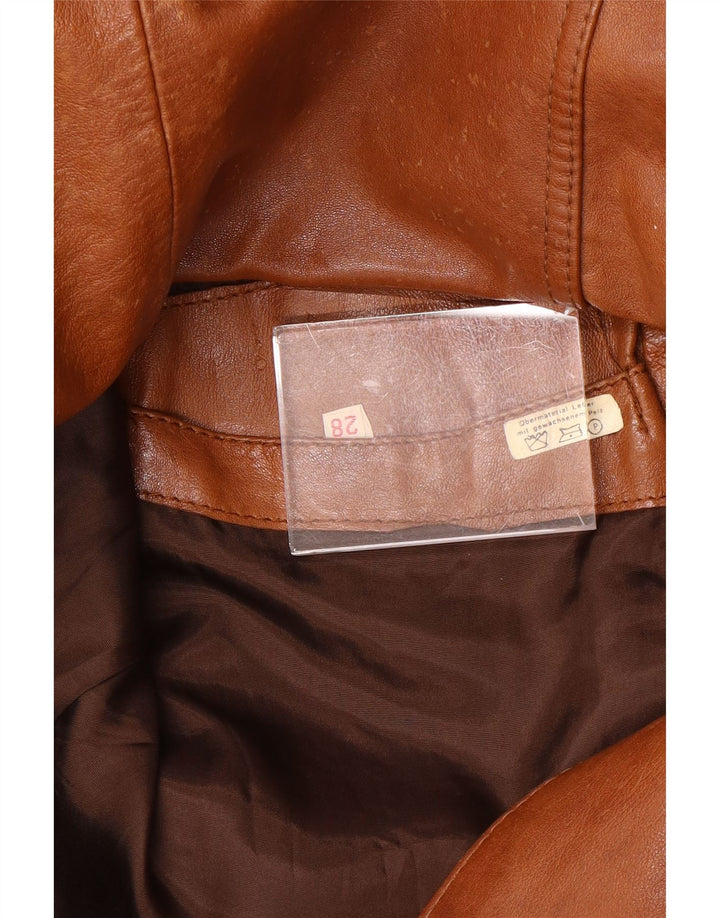 Jachetă de piele pentru bărbați VINTAGE UK 38 Piele maro medie