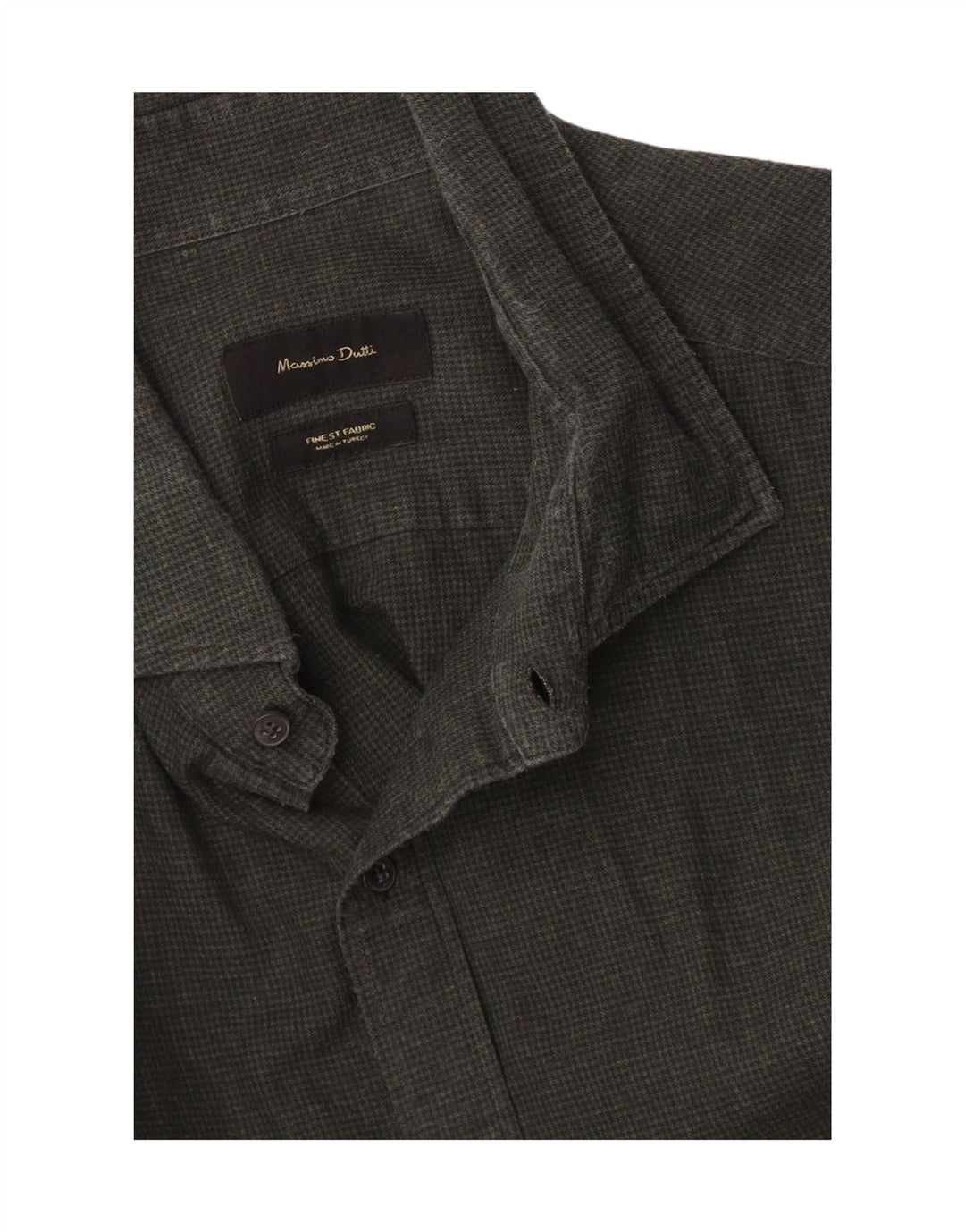 Cămașă Massimo Dutti pentru bărbați, verde mediu