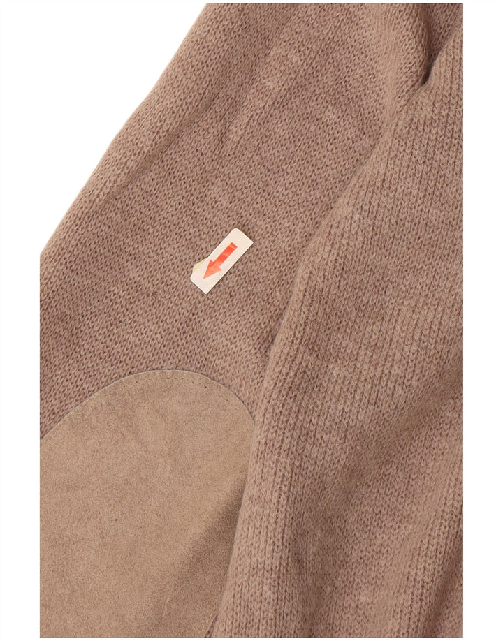 Cardigan Vintage pentru bărbați, mare, maro, cu pete