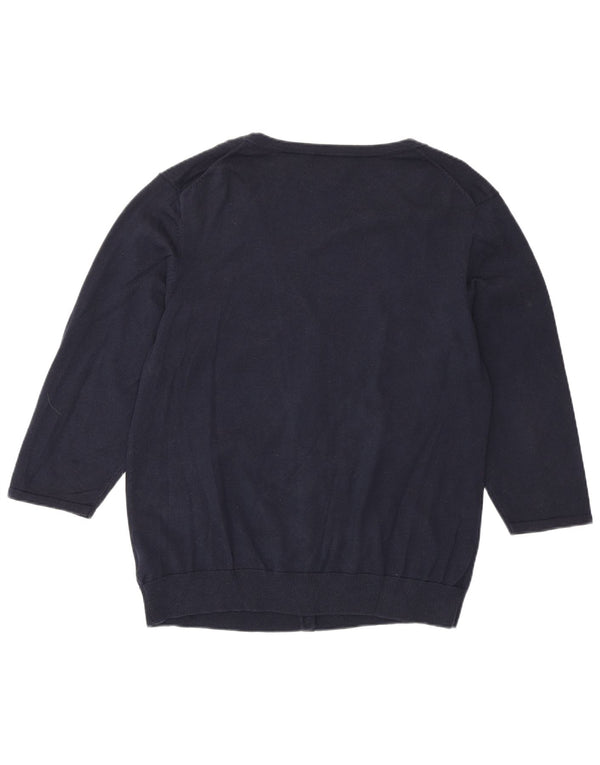 Pulover cardigan Tommy Hilfiger pentru femei cu mâneci 3/4 UK 20 2XL bleumarin
