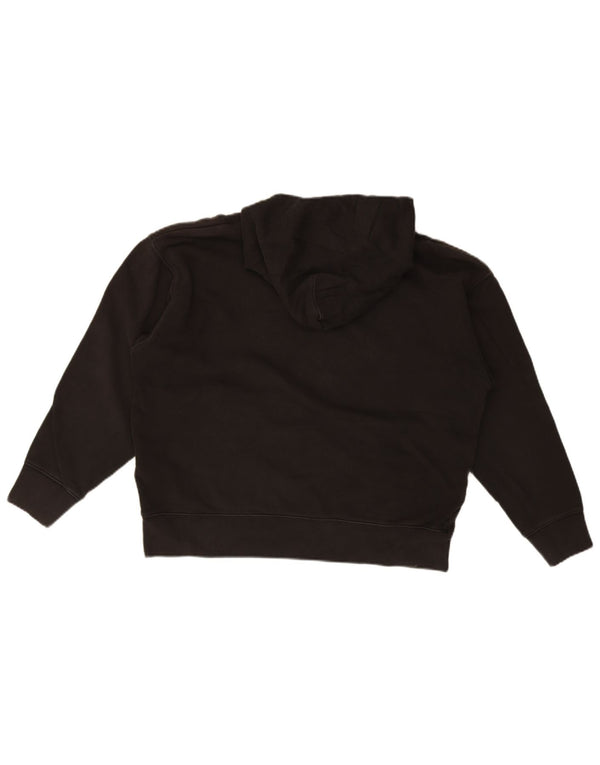 Levi's Pulover supradimensionat cu glugă cu grafic pentru femei UK 10 Bumbac negru mic