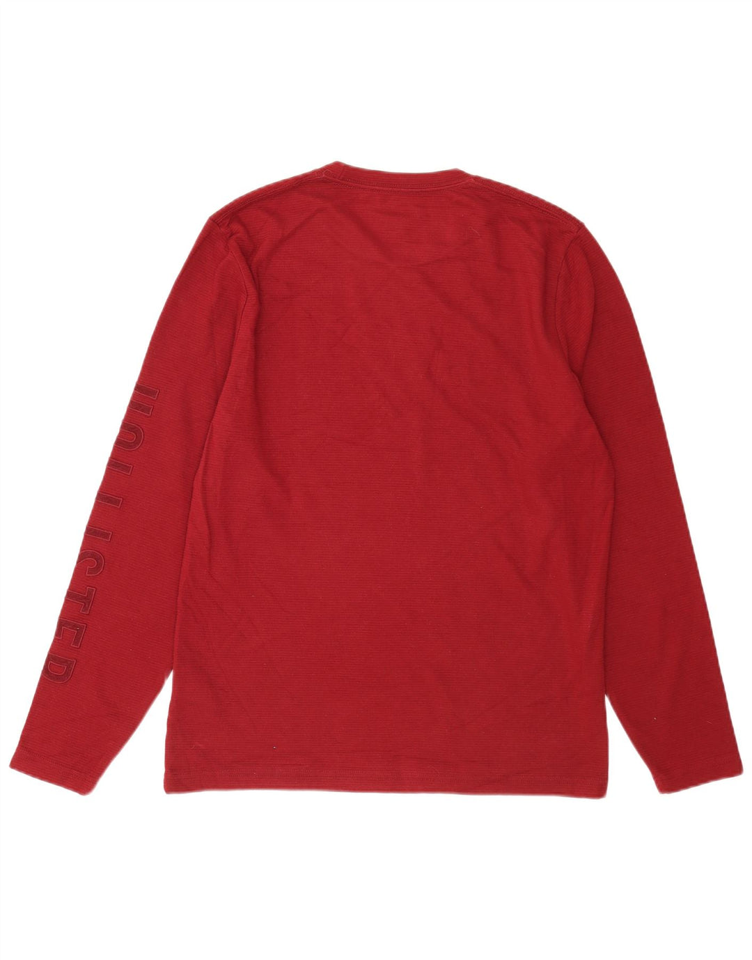 Top grafic Hollister pentru bărbați cu mânecă lungă din bumbac burgundy mediu
