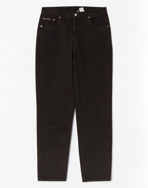 Calvin Klein Blugi conici cu talie înaltă pentru femei US 12 Large W28 L29 Black