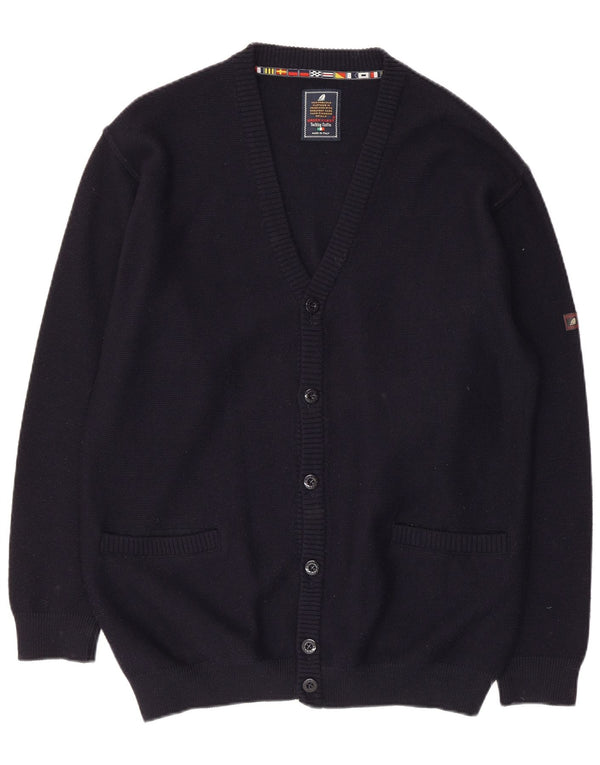 Pulover cardigan pentru bărbați GREEN COAST IT 54 XL Lână merinos bleumarin