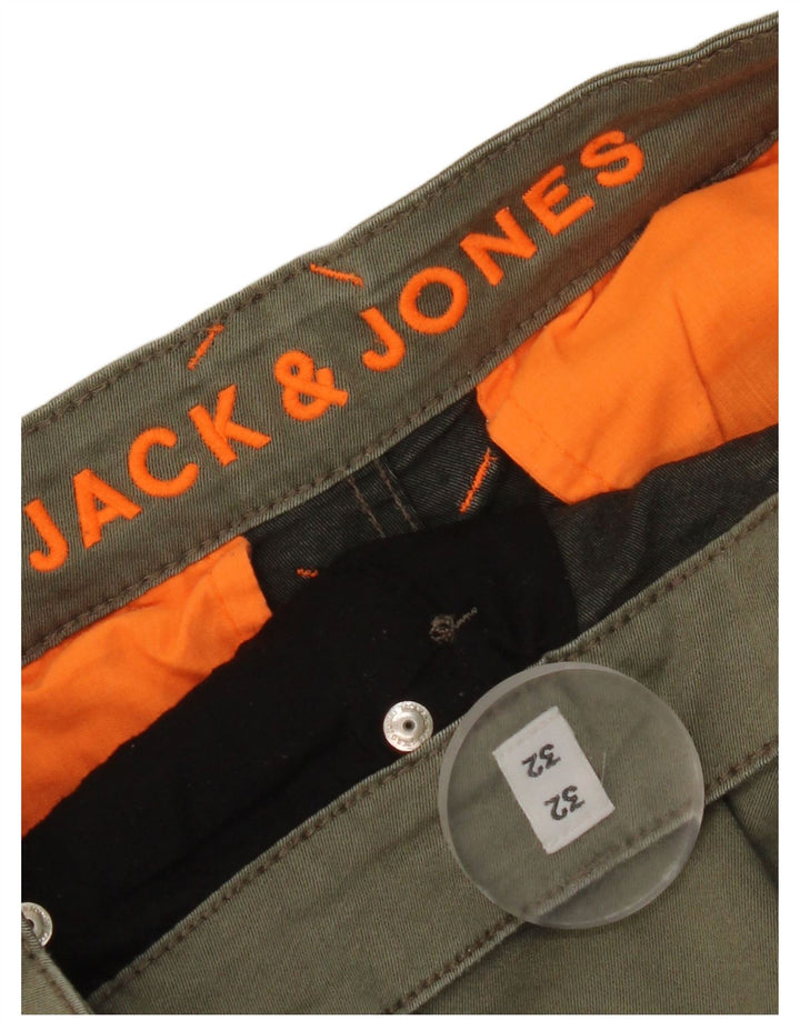 Pantaloni cargo slim pentru bărbați Jack & Jones L32 L28 kaki