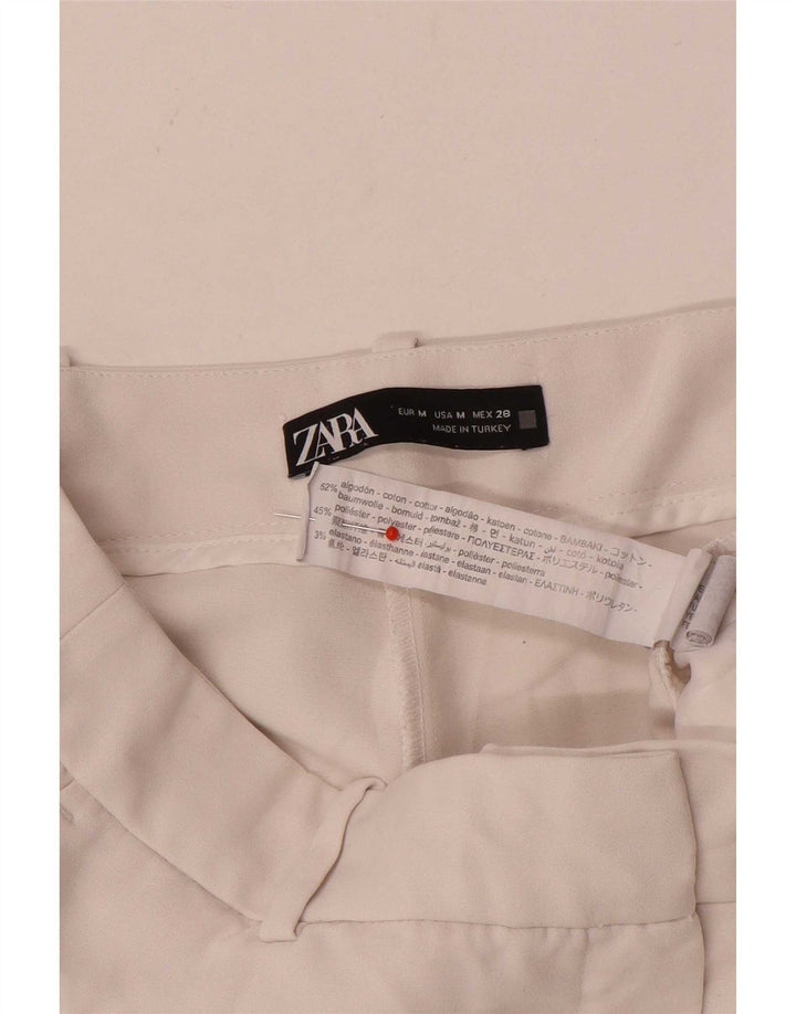 Pantaloni scurți chino pentru femei Zara Medium W28 Bumbac alb