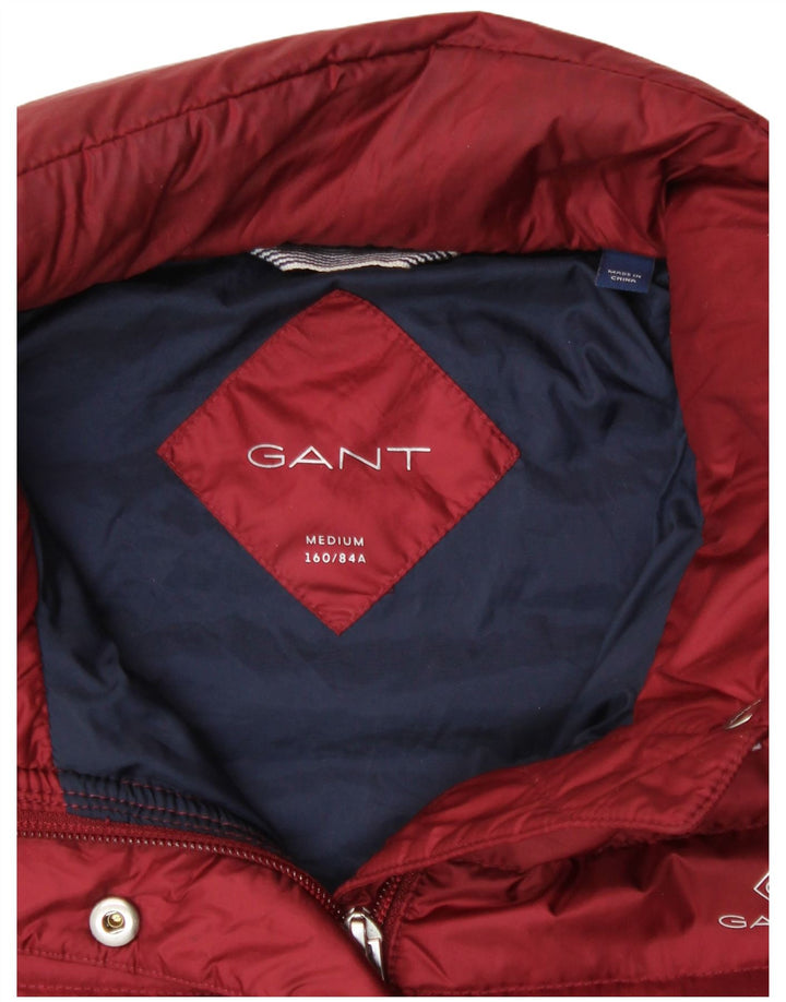 Jachetă căptușită cu glugă pentru femei Gant UK 14 Medium Burgundy Poliester