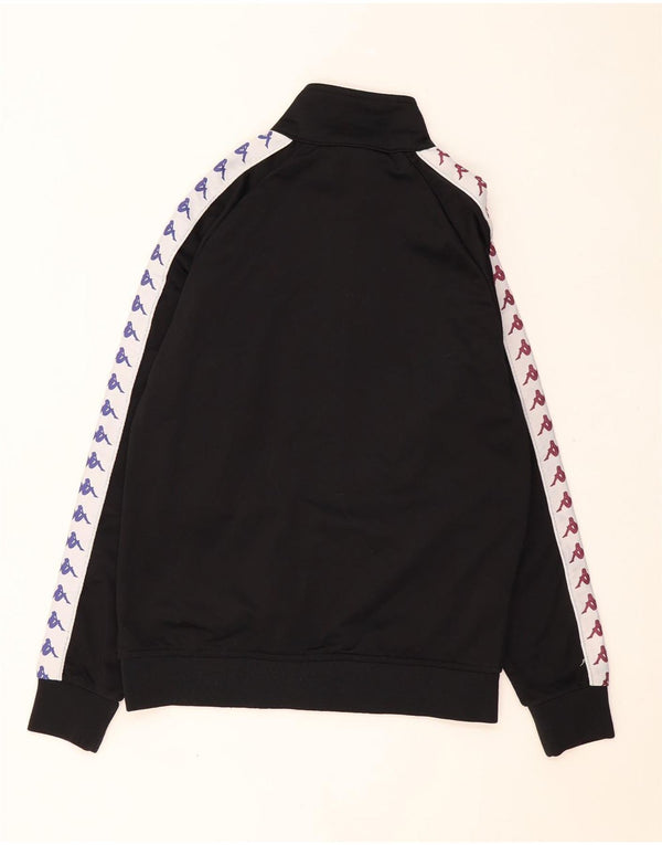 KAPPA Mens Graphic Tracksuit Top Jacket Medium Black Colourblock Polyester