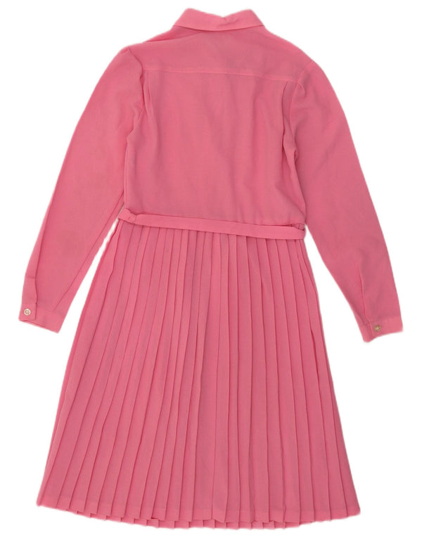 Rochie A-Line Vintage pentru femei cu mâneci lungi UK 10 Mic roz