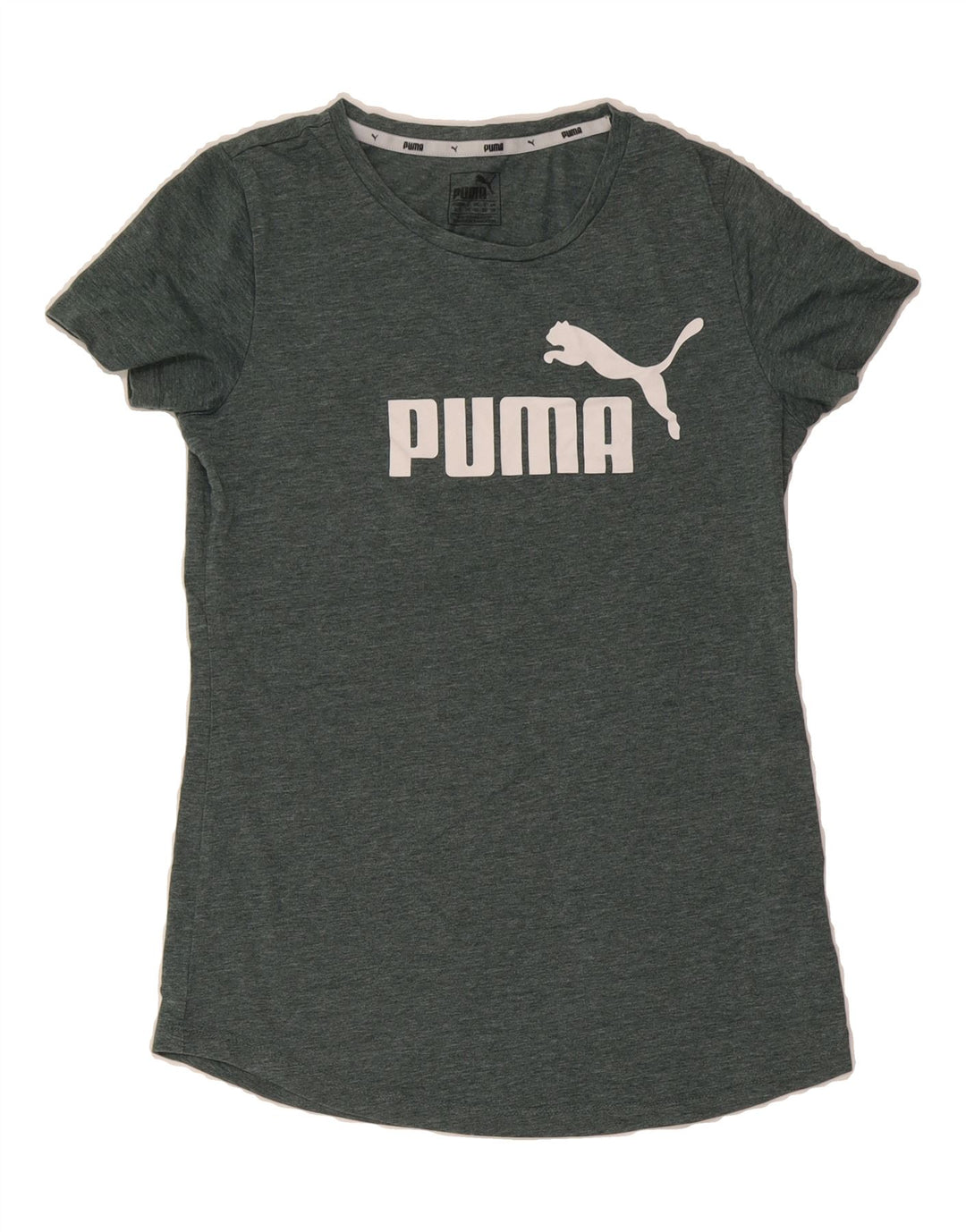 PUMA Womens Graphic T-Shirt Top UK 10 Small  Green Polyester Vintage Puma and Second-Hand Puma from Messina Hembry 