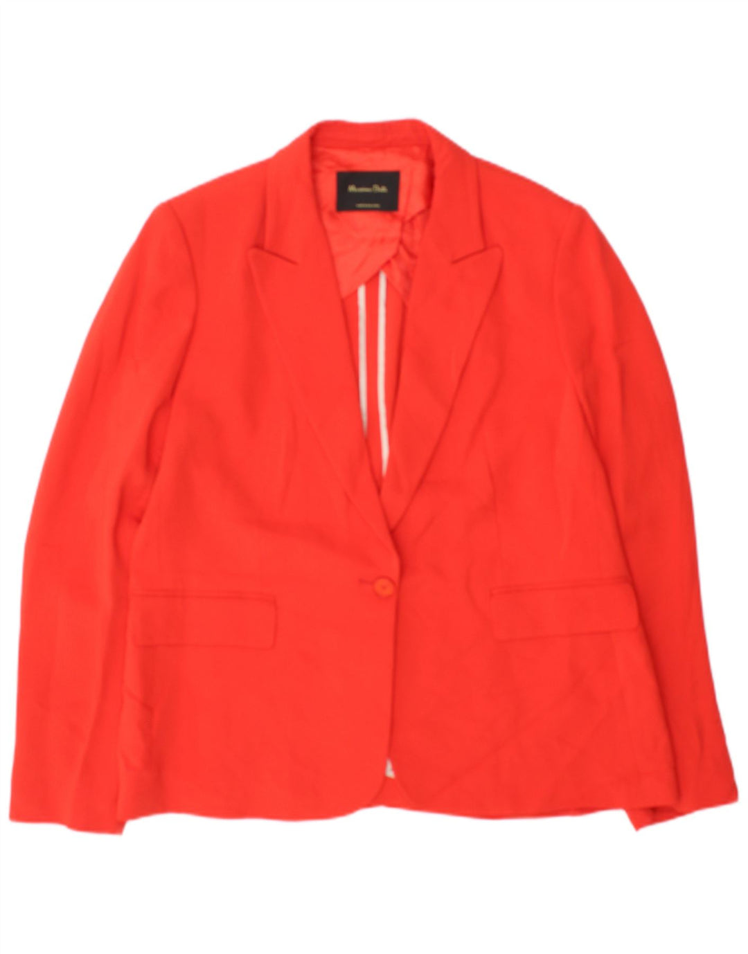 Massimo Dutti Jachetă Blazer Femei 1 Buton EU 44 XL Viscoză Roșie