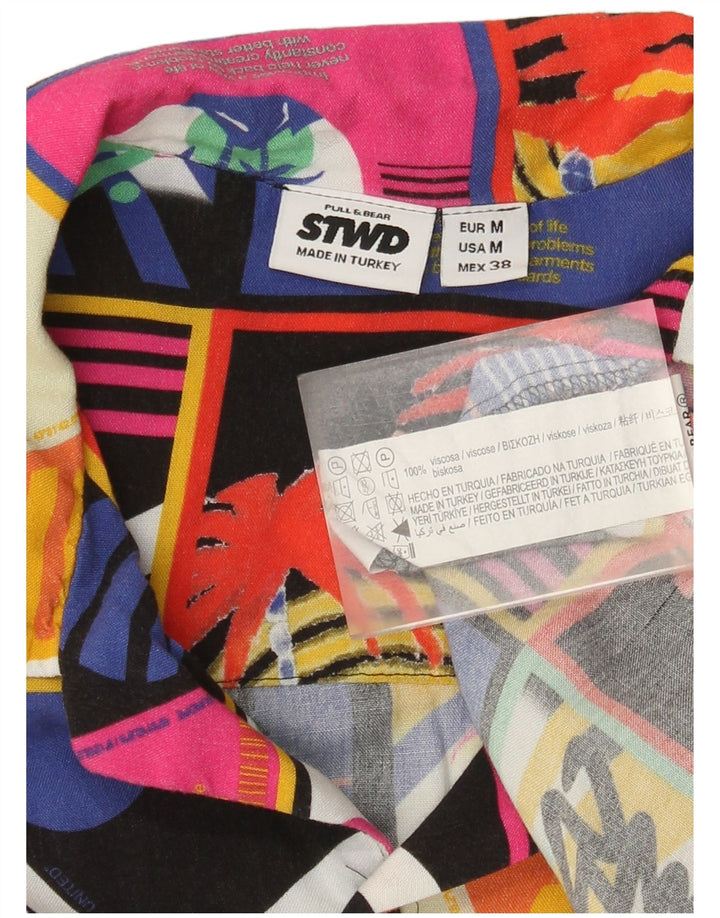 Cămașă cu grafică STWD Pull & Bear pentru bărbați, multicoloră, cu patchwork hawaian