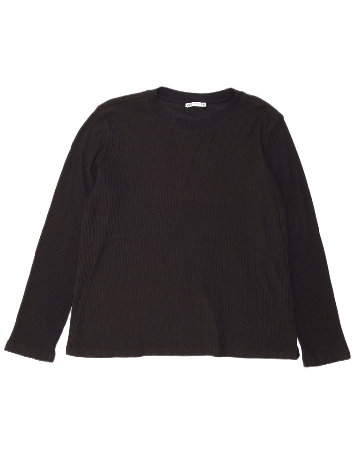 Top femeie Zara cu mânecă lungă UK 18 XL negru