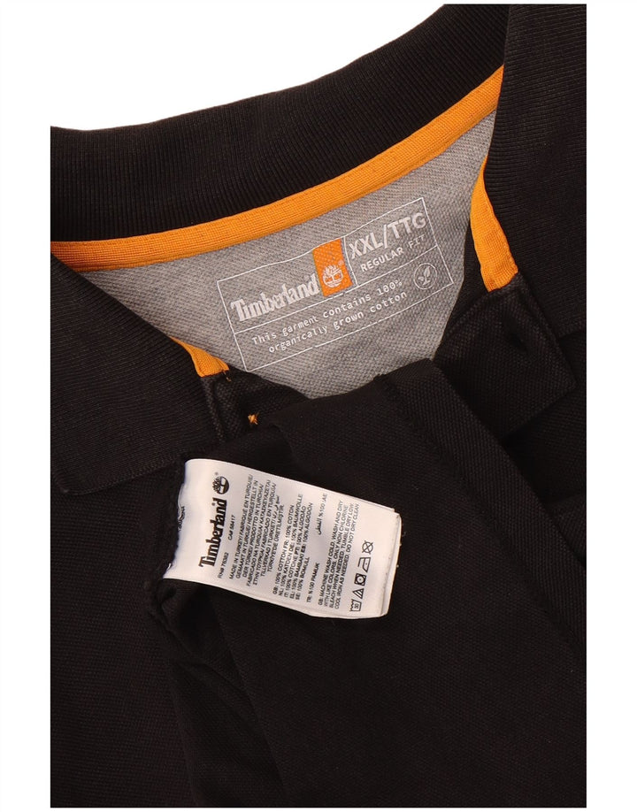 Tricou polo Timberland pentru bărbați, cu formă regulată, 2XL, bumbac negru
