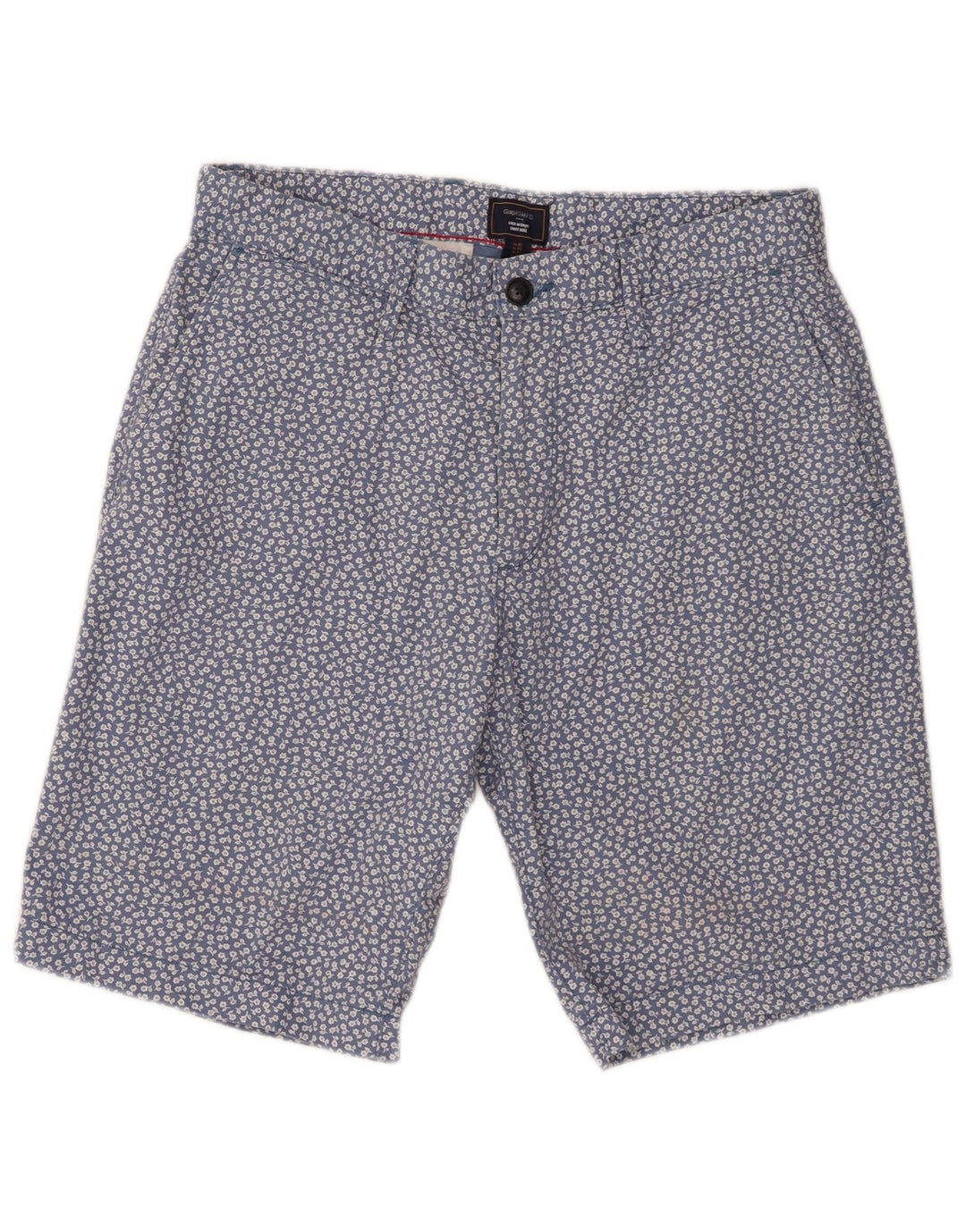Pantaloni scurți chino pentru bărbați Gap Khakis W32, bumbac floral, albastru mediu