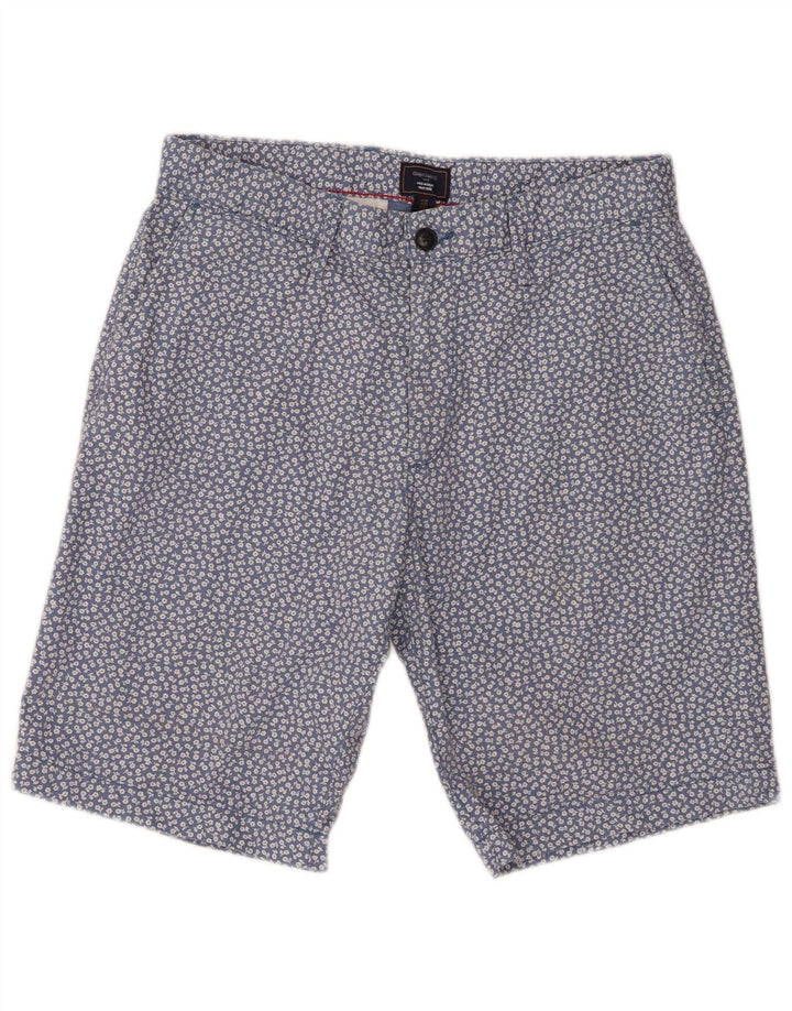 Pantaloni scurți chino pentru bărbați Gap Khakis W32, bumbac floral, albastru mediu