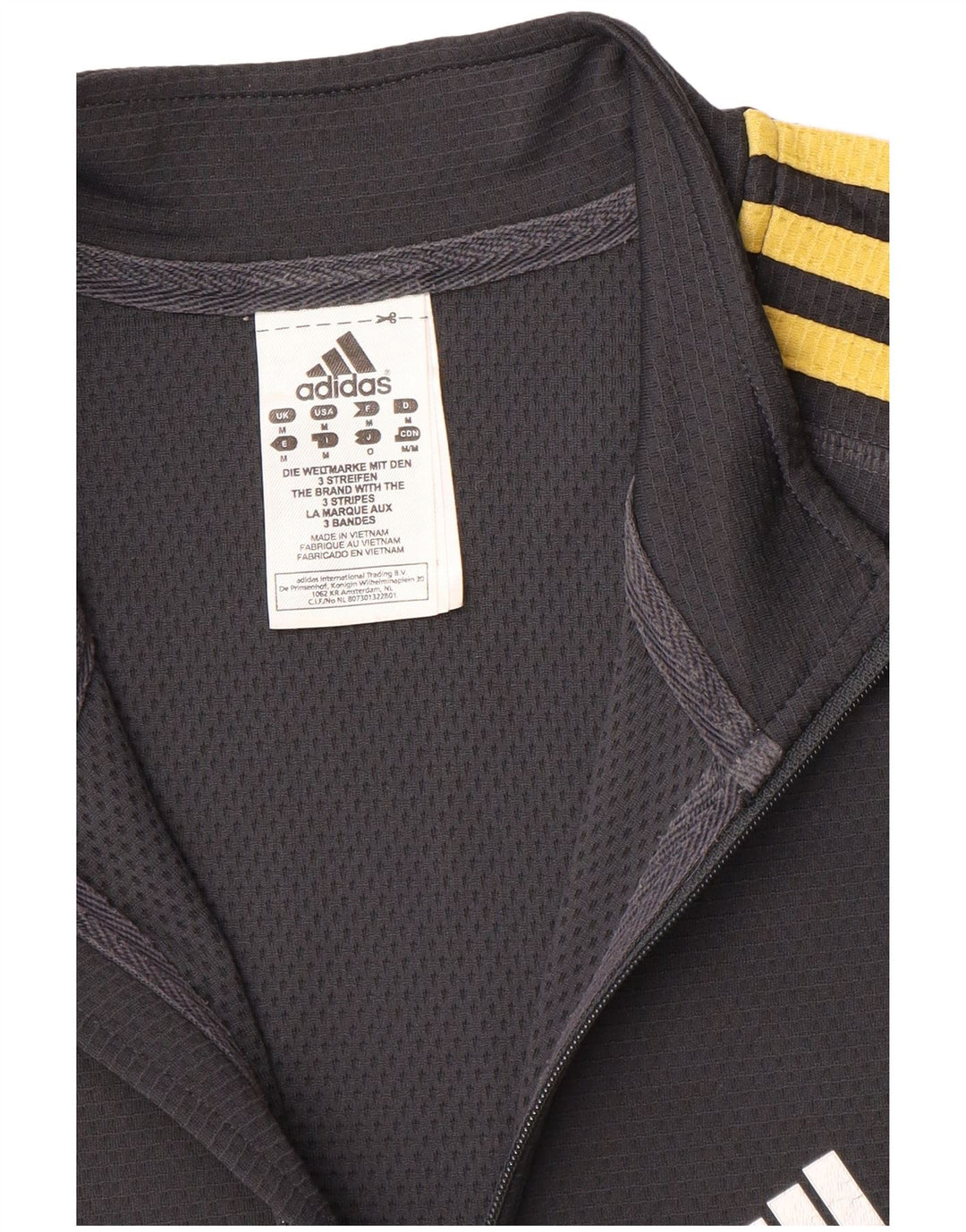 Adidas Climalite Mens Zip Neck Pullover Trening Top Top Medium Gri Poliester