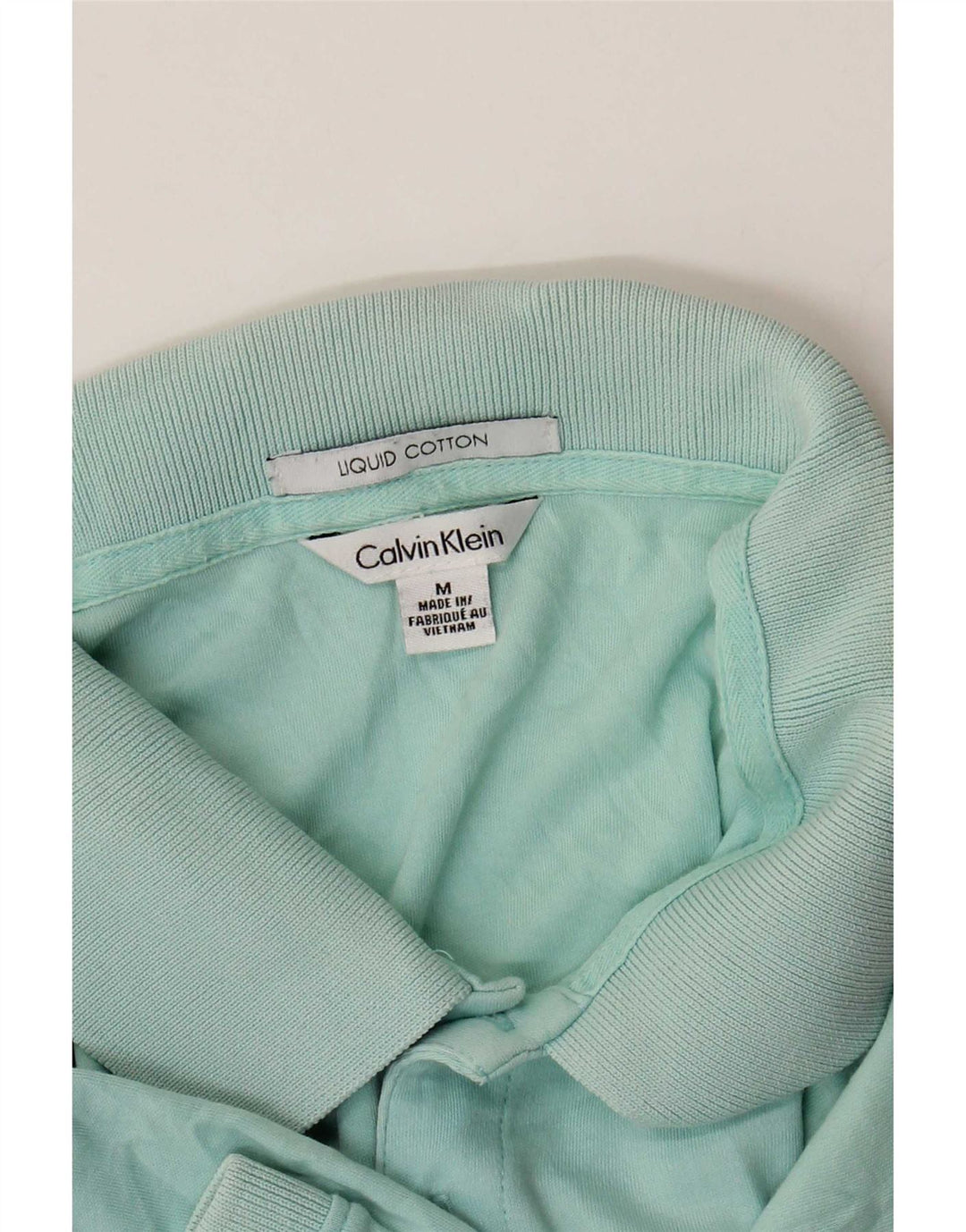 Cămașă polo Calvin Klein pentru bărbați, turcoaz mediu