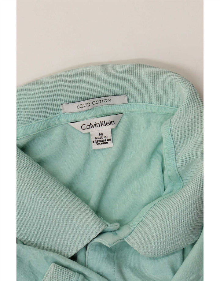 Cămașă polo Calvin Klein pentru bărbați, turcoaz mediu