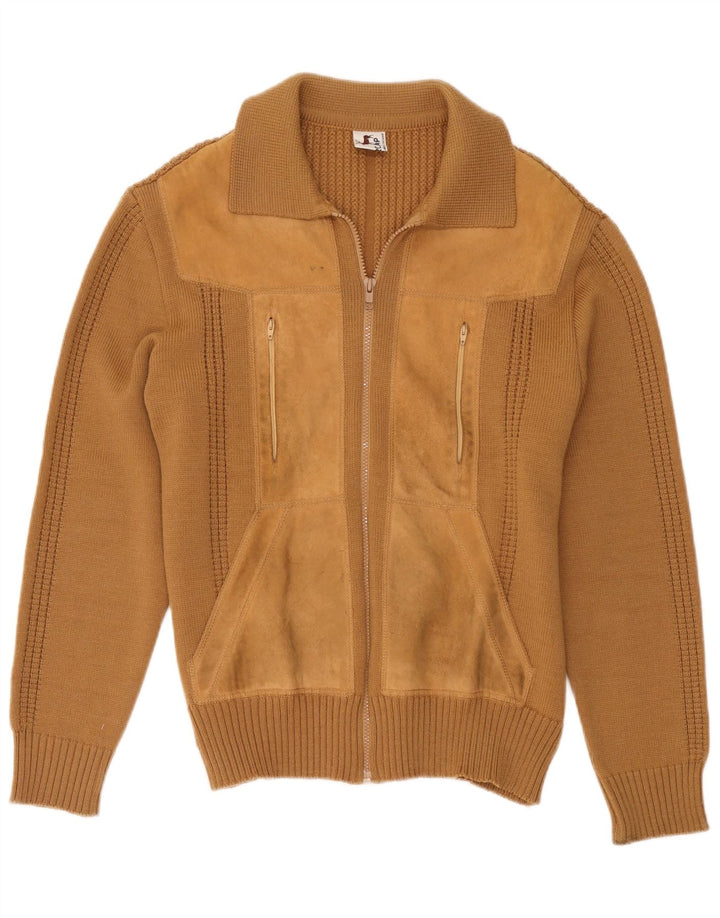 Pulover Cardigan Vintage pentru Damă UK 14 Medium Bej