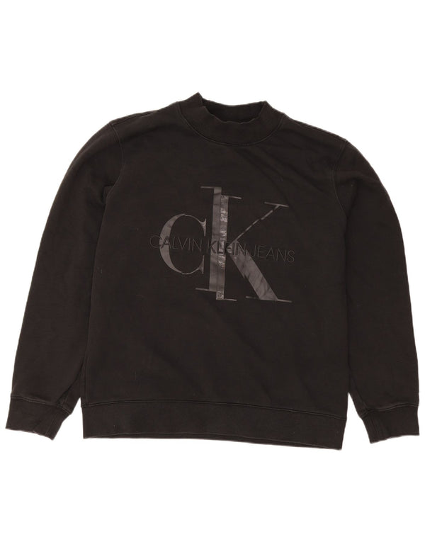 Hanorac grafic pentru bărbați Calvin Klein Jeans Jumper XL bumbac negru