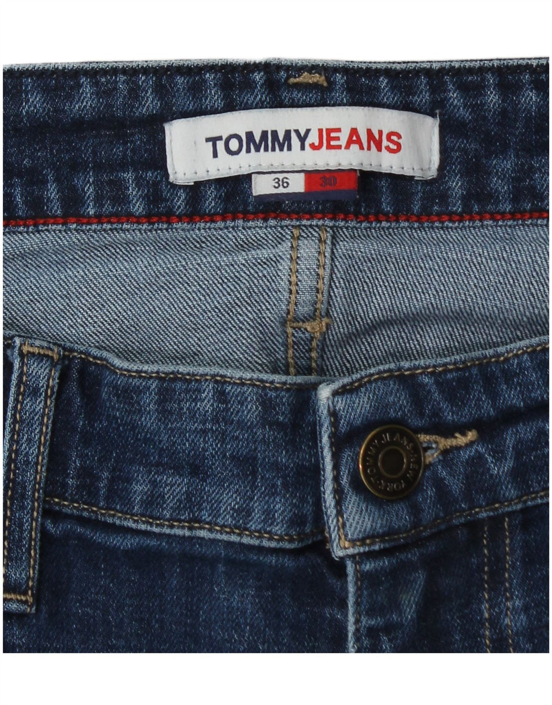 TOMMY HILFIGER Blugi Bootcut Bărbați W36 L28 Bumbac Albastru