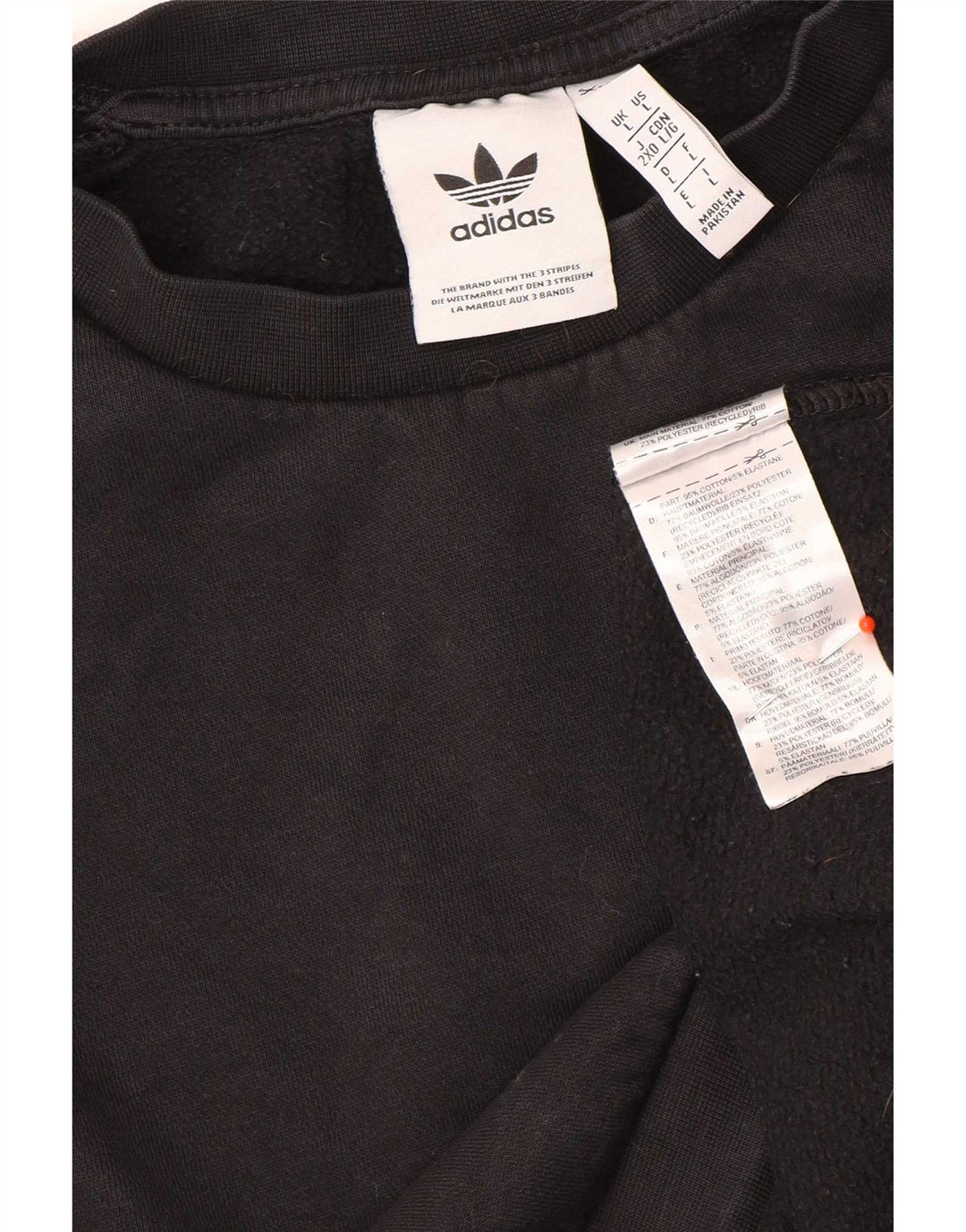 Hanorac pentru bărbați Adidas Jumper mare, negru, bumbac