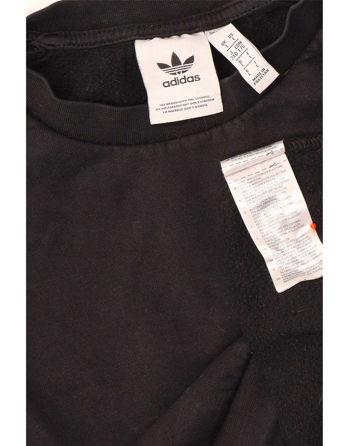Hanorac pentru bărbați Adidas Jumper mare, negru, bumbac