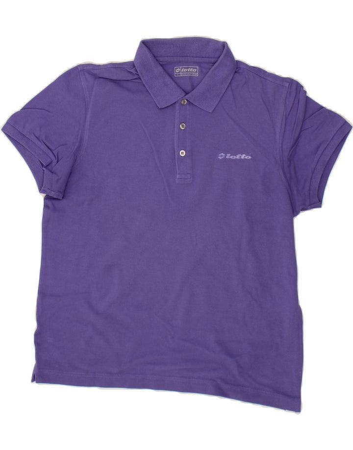 LOTTO Mens Polo Shirt Large Purple Vintage Lotto and Second-Hand Lotto from Messina Hembry 